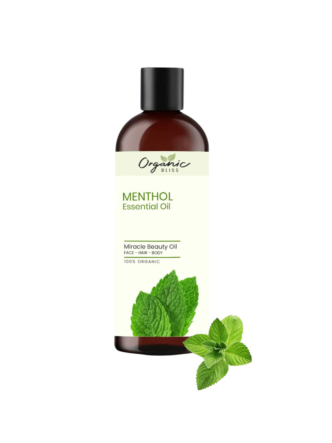 Organic Bliss Menthol Essential Beauty Massage Oil For Face Hair & Body - 50 ml