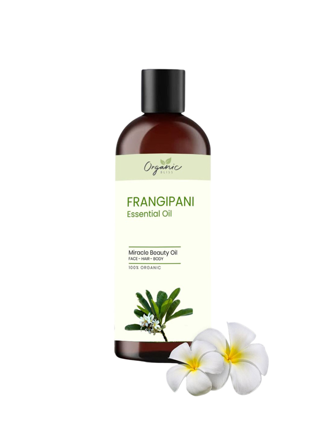 Organic Bliss Frangipani Essential Beauty Massage Oil For Face Hair & Body - 50 ml