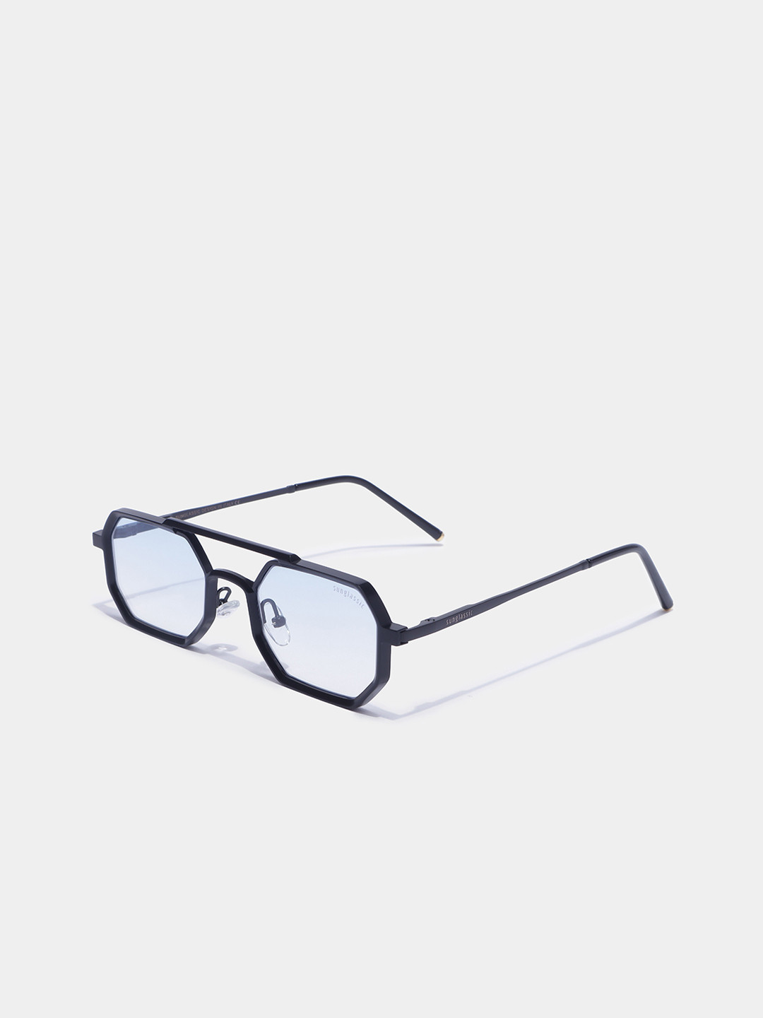 SUNGLASSIC Unisex Commando Rectangle Sunglasses V1-Commando-Black-Blue-Gr-Blue Gradient