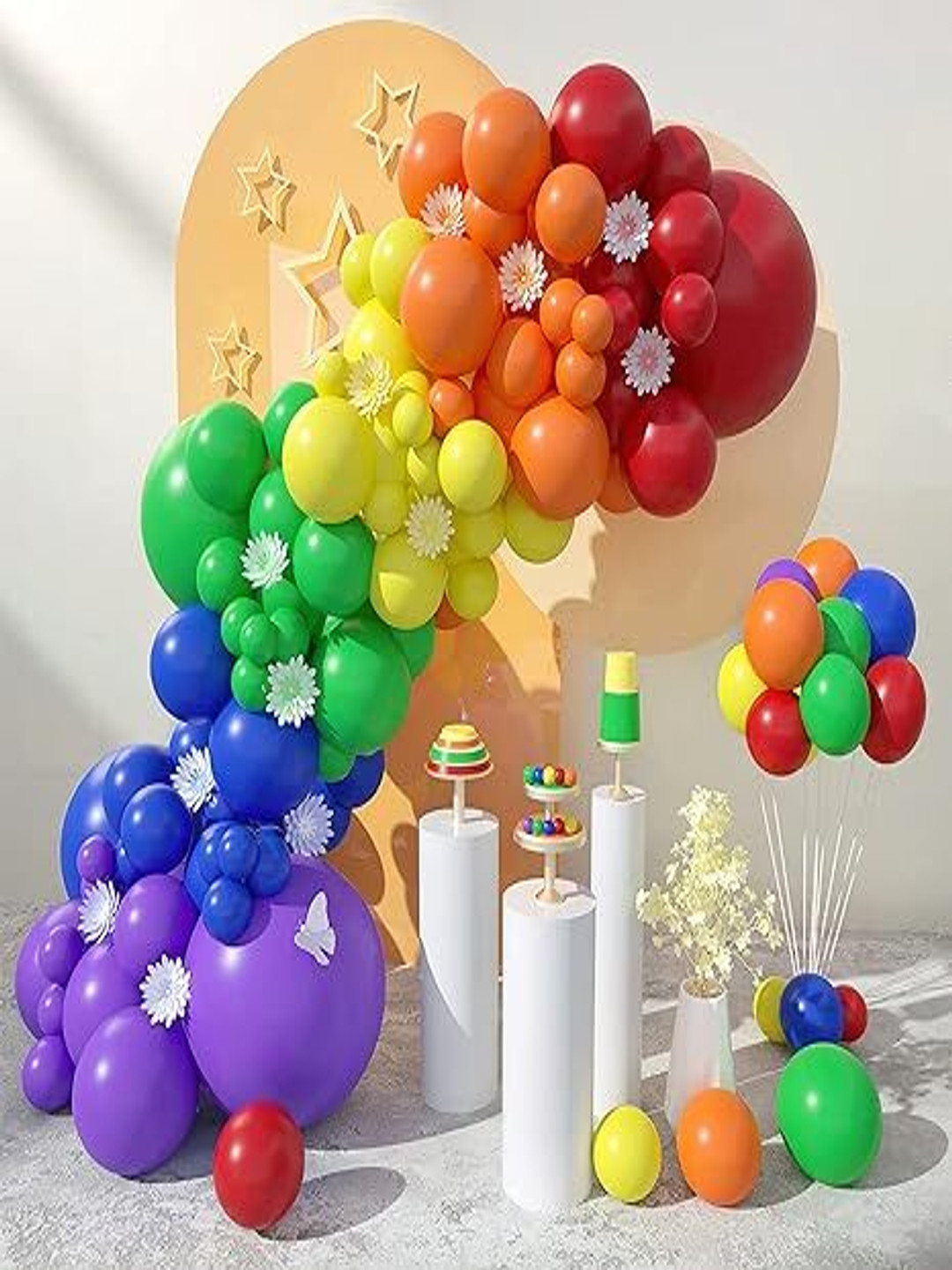 Special You Red & Yellow 50 Rainbow Balloons