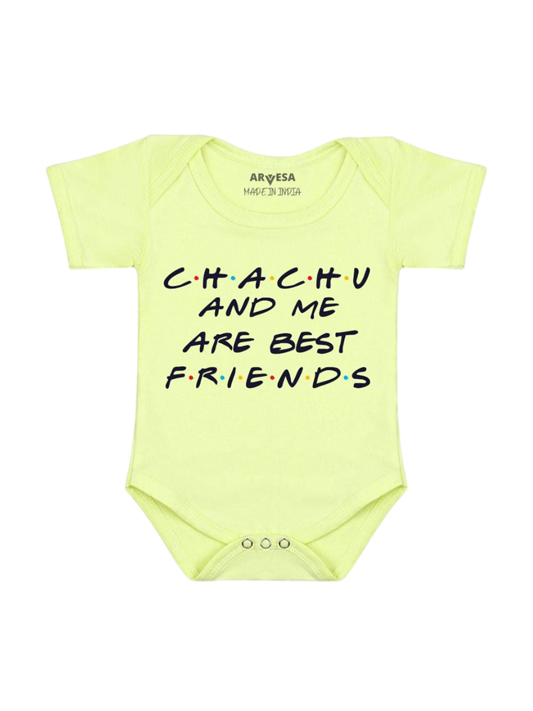 Arvesa Kids Chachu & Me Are Best Friend Printed Bodysuit