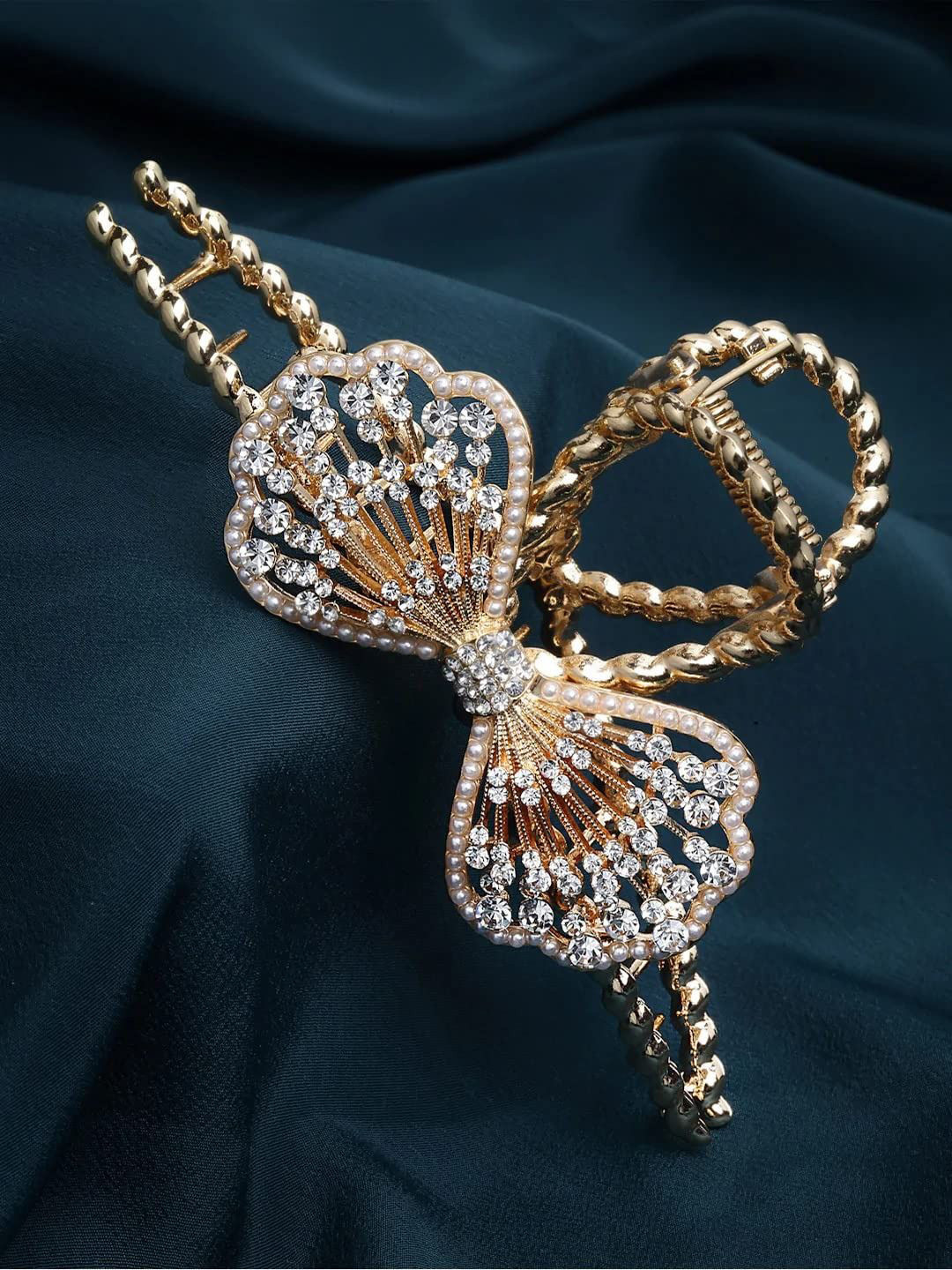 ANNA CREATIONS Women Rhinestone Embellished Claw Clip