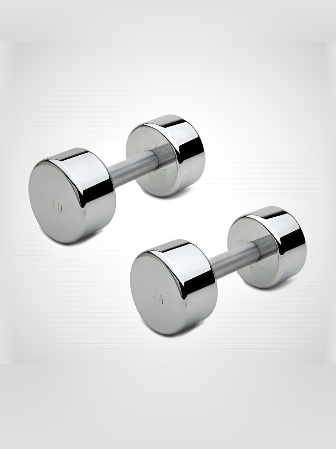 HackerX 2-Pcs Chrome-Coated Steel Dumbbells - 4 kg Each