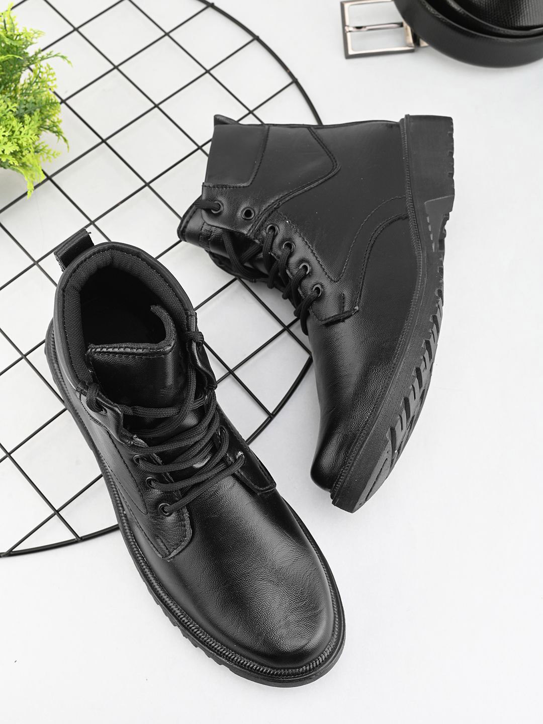 Provogue Men Leather Trekking Shoes
