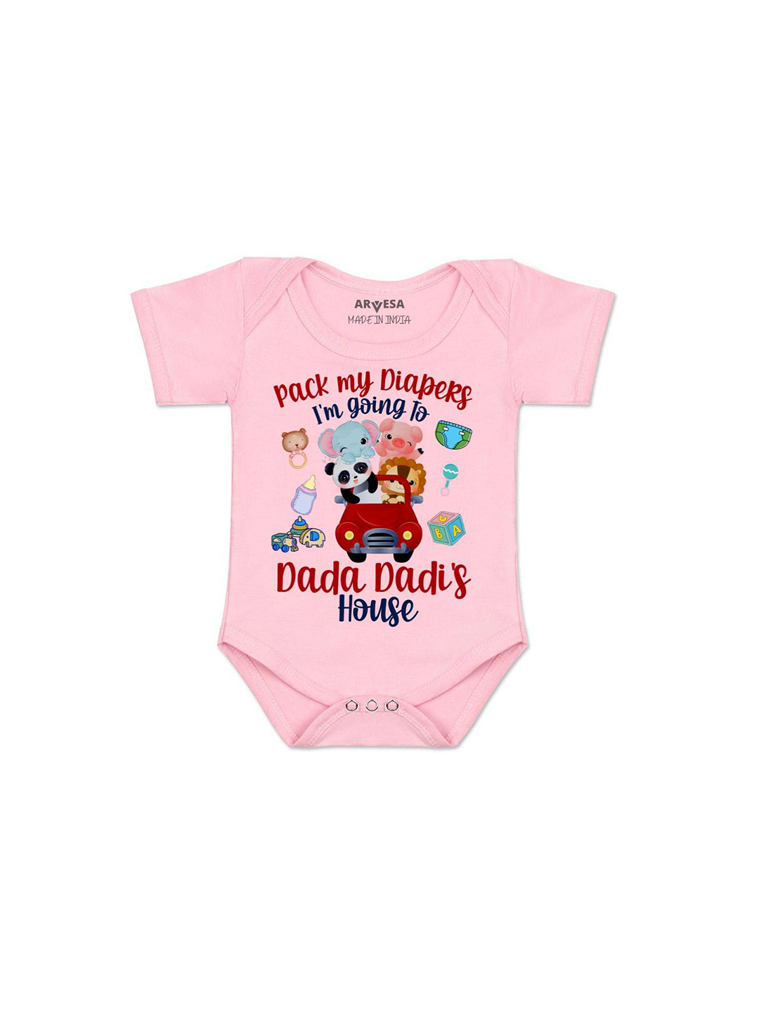 Arvesa Kids Consult My Legal Team Dada Dadi Printed Bodysuit