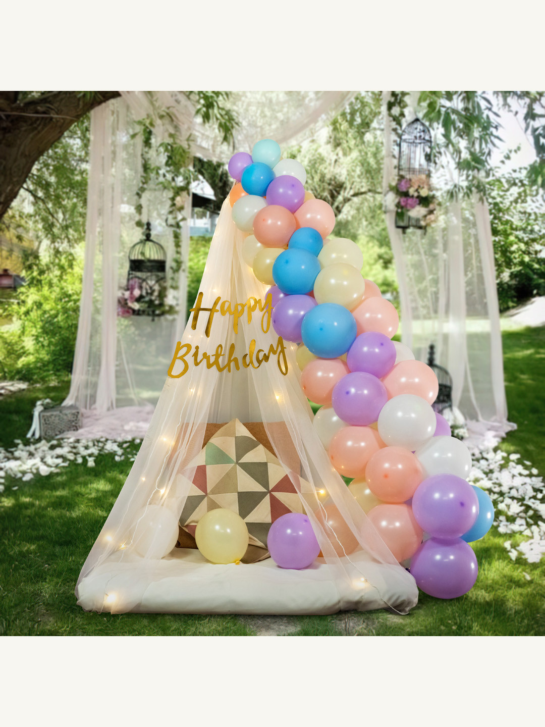 Special You 49 Pcs Purple & White Birthday Decor