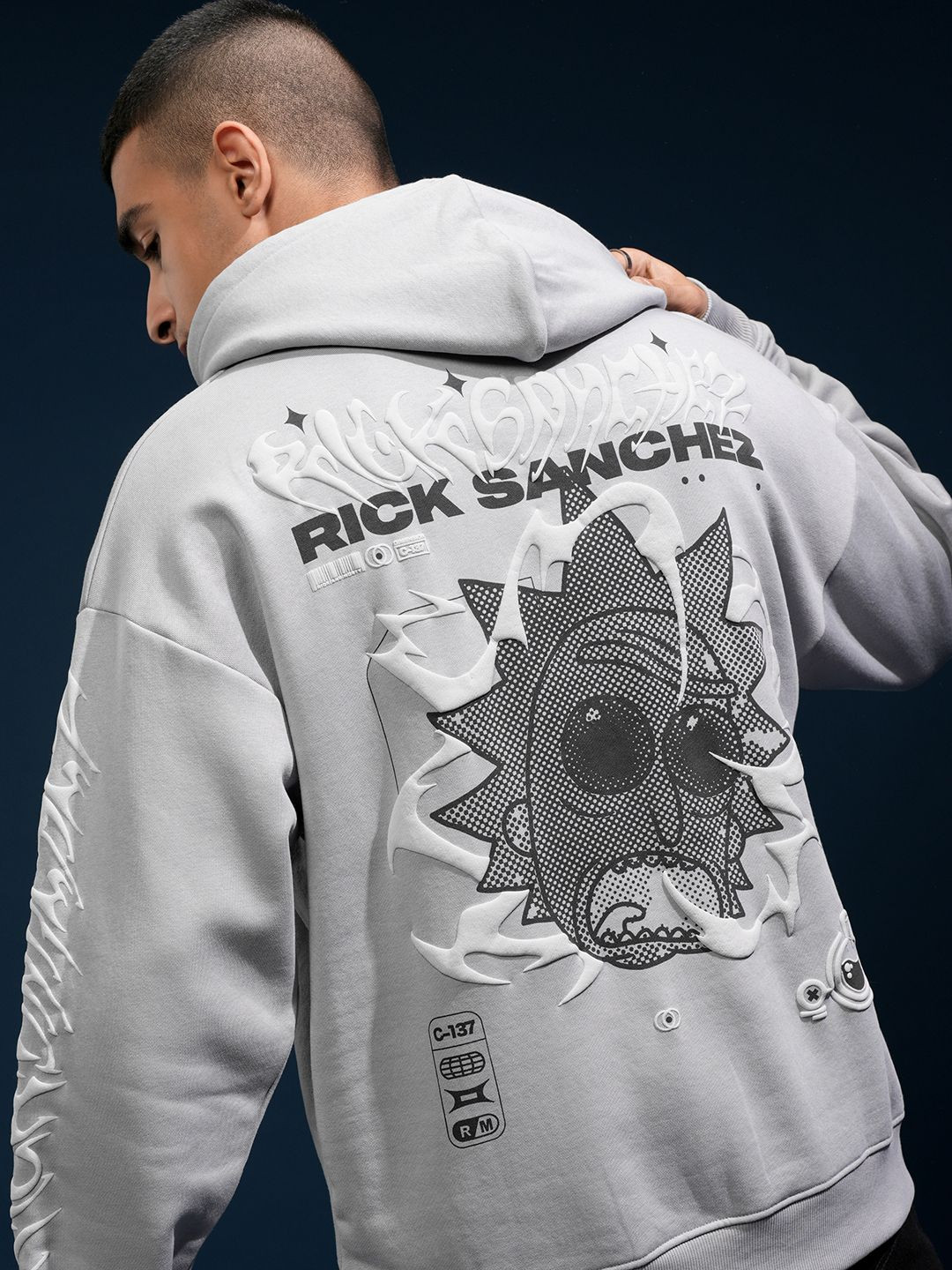 HIGHLANDER Warner Bros Rick & Morty Oversized Hoodie - Image 1