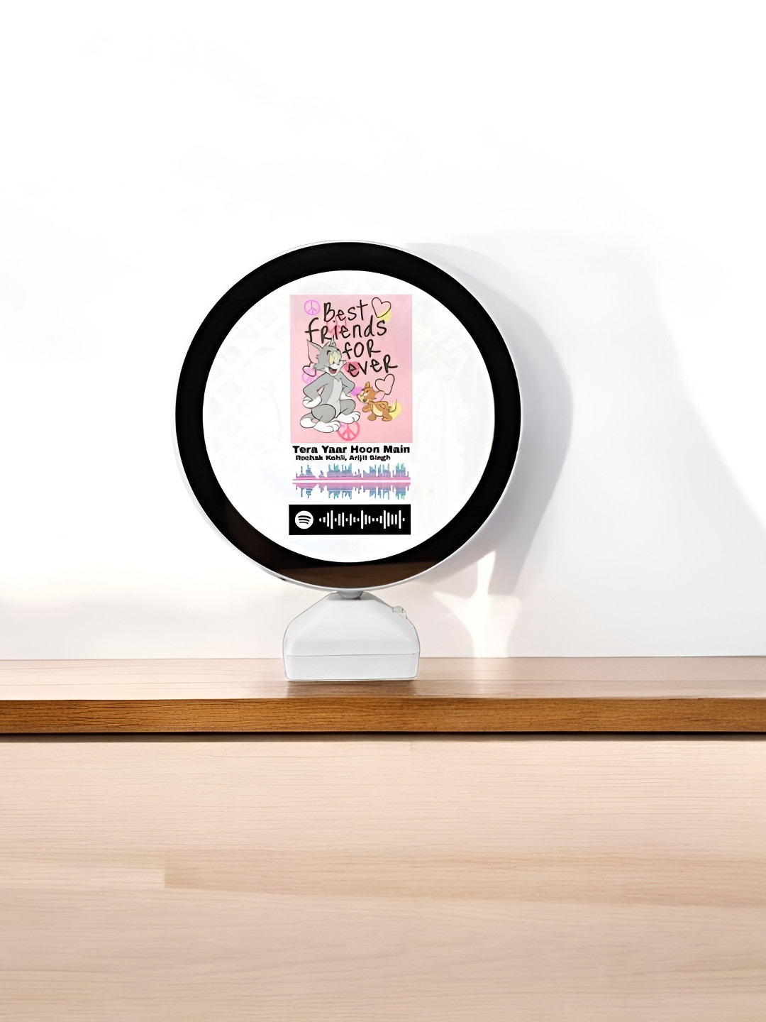 Anikmart White And Black Table Spotify Photo Frames