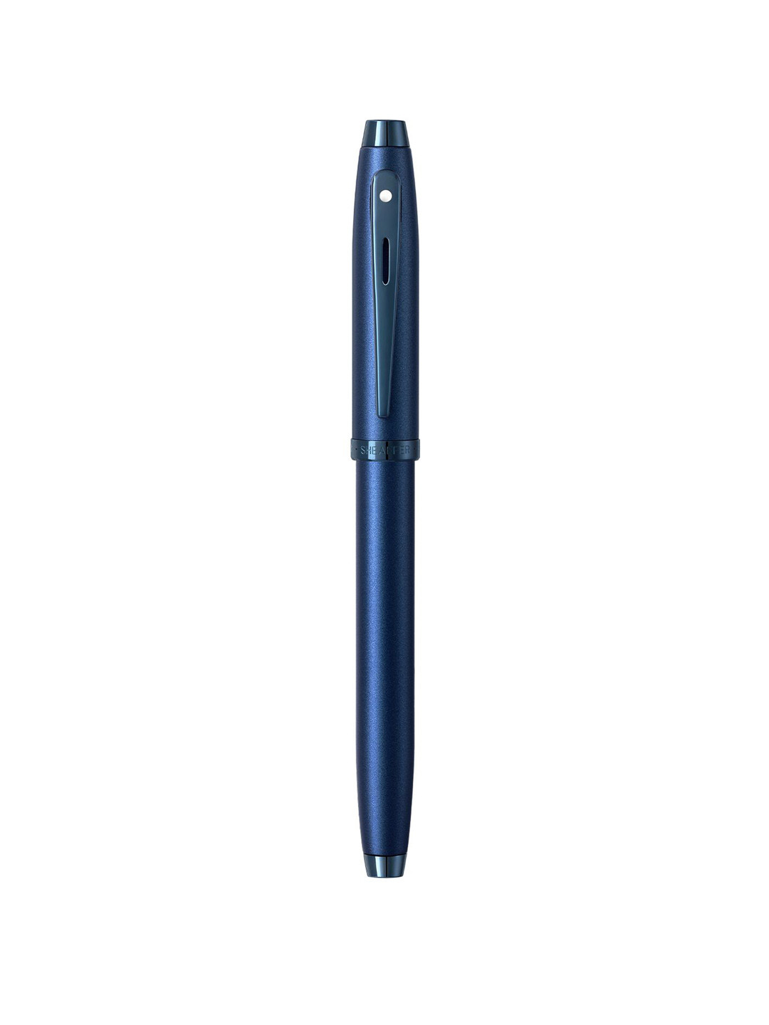 Sheaffer Satin Blue with Blue Trim E9371 Gift100 Fine Nib Fountain Pen