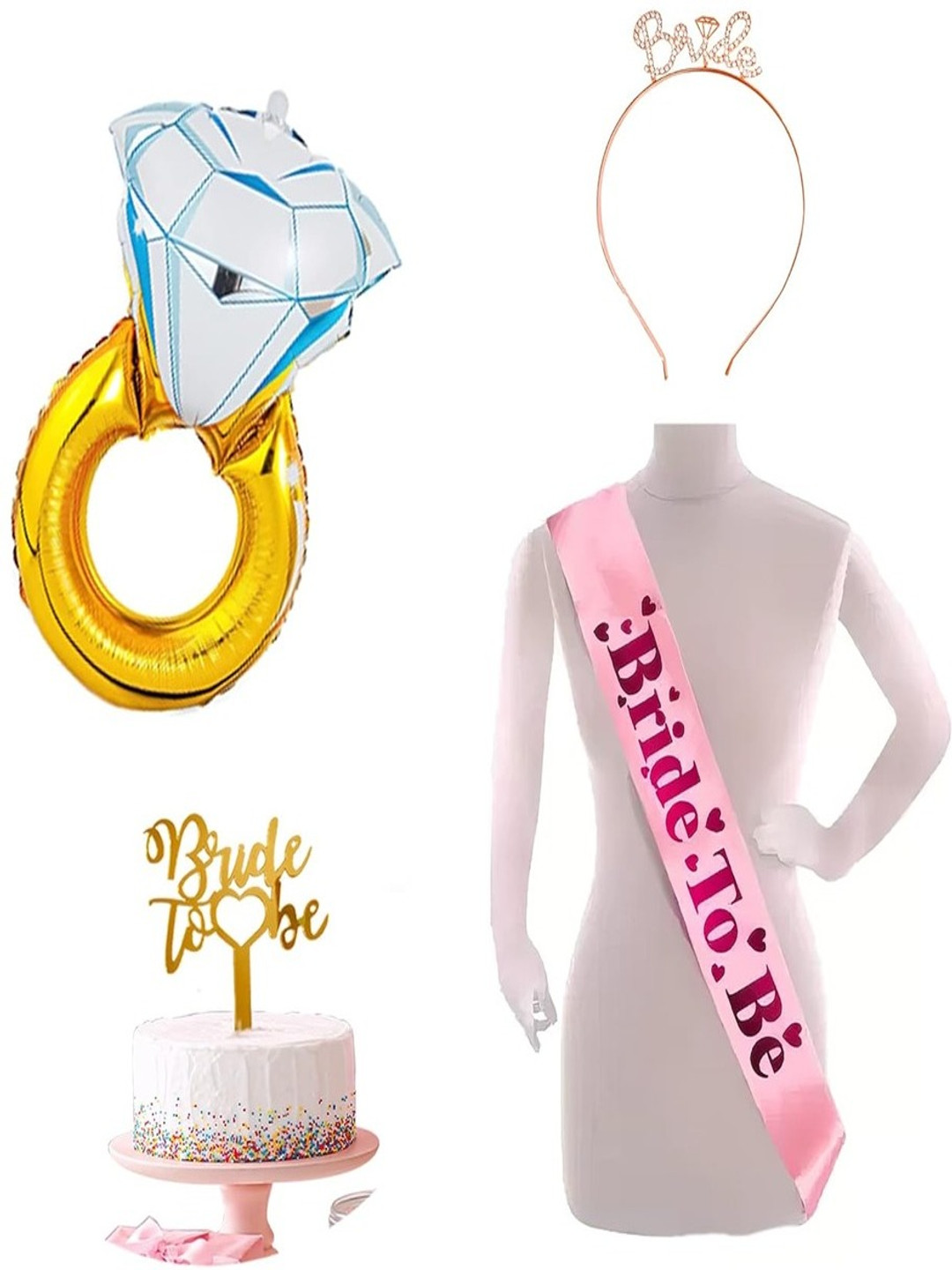 Special YouPink & Blue 4 Pieces Bachelorette Combo Set