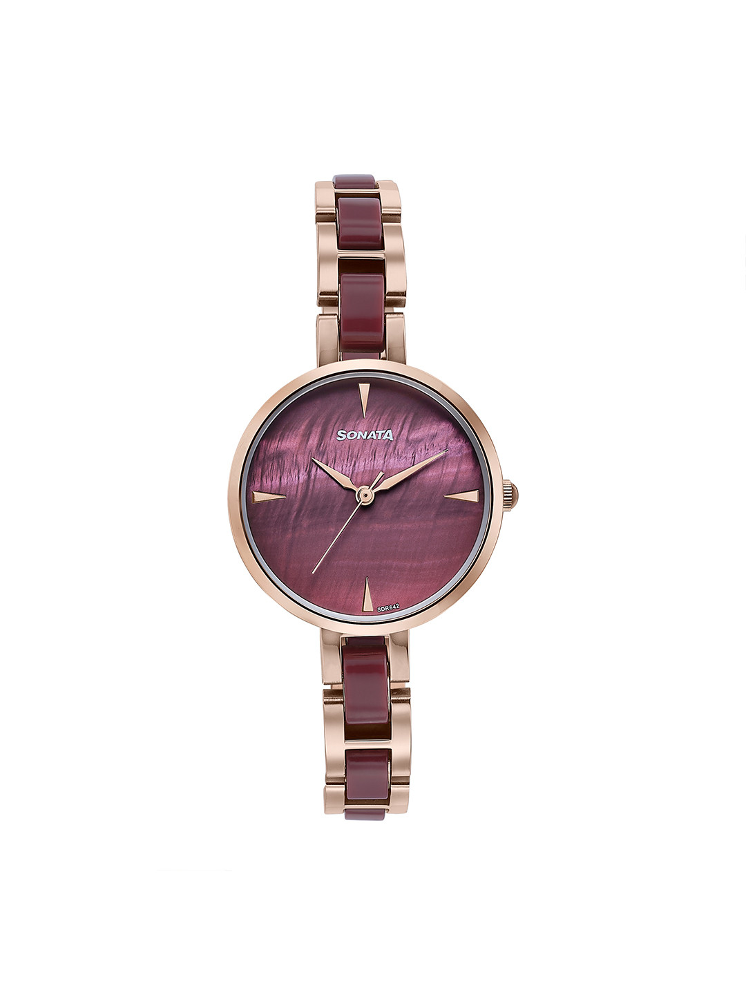 Sonata Wedding Edit Women Patterned Dial & Reset Time Analogue Watch 87064KD05