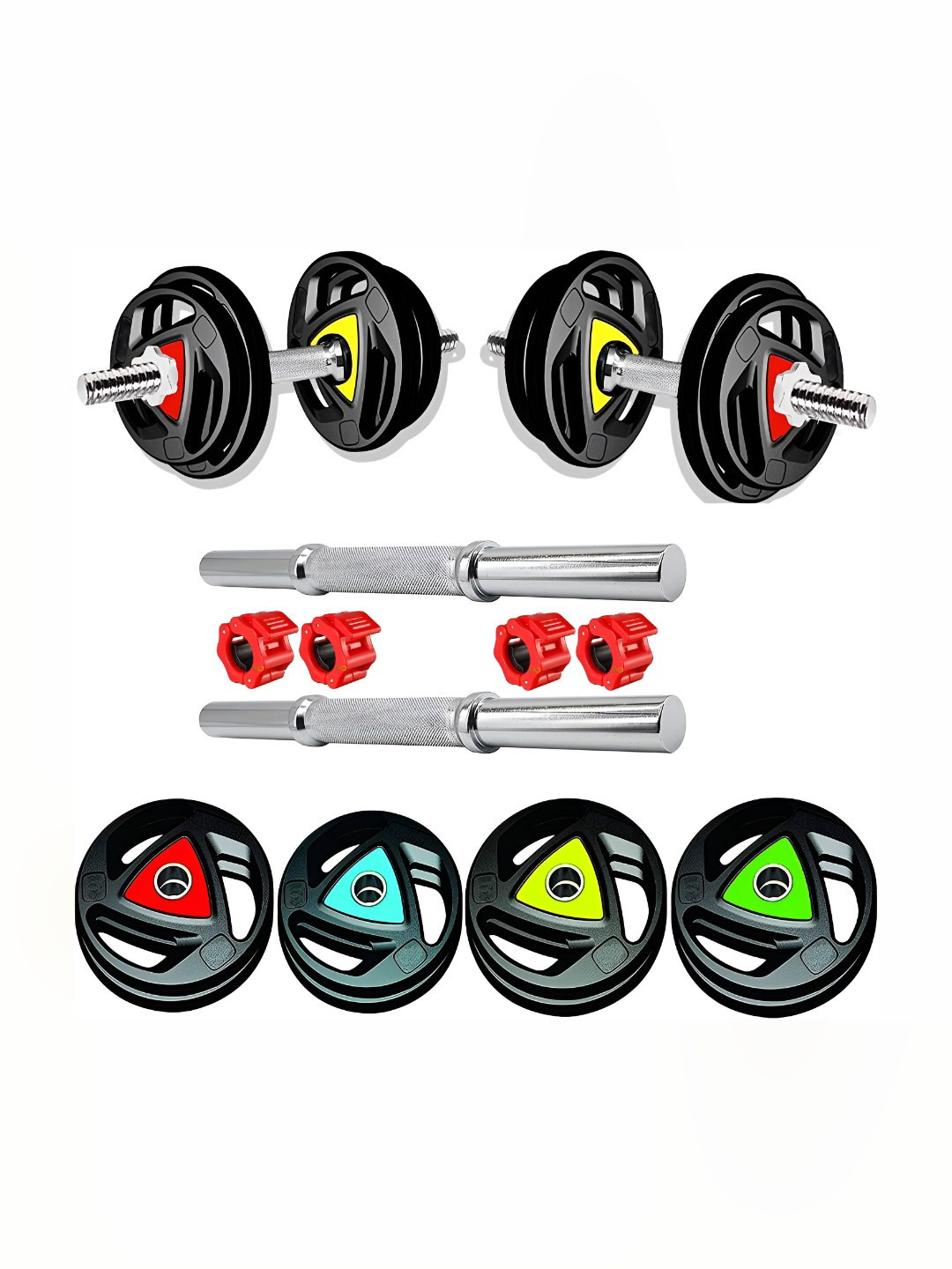 HackerX Set Of 6 Fixed Weight Dumbbell - 2.5 & 2 Kg Each