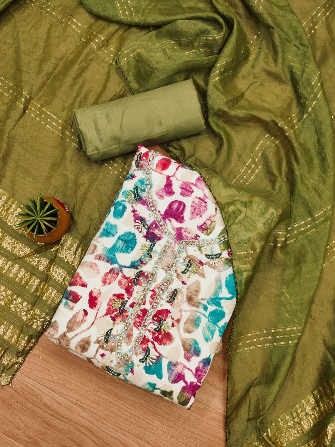 Rangtulika Ethnics Unstitched Dress Material