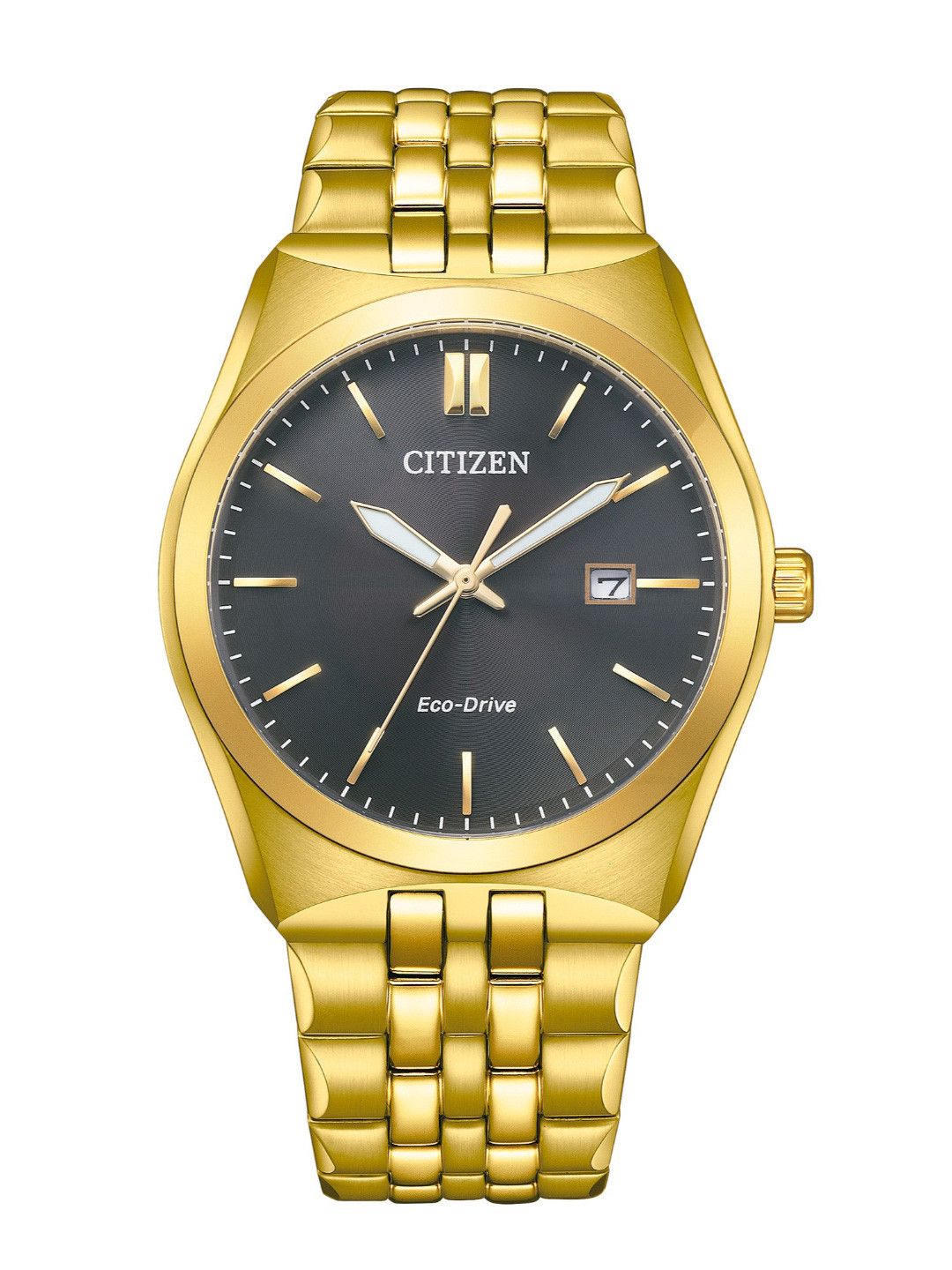 Citizen Men Dial & Stainless Steel Bracelet Style Analogue Eco Drive Watch BM7333-85E