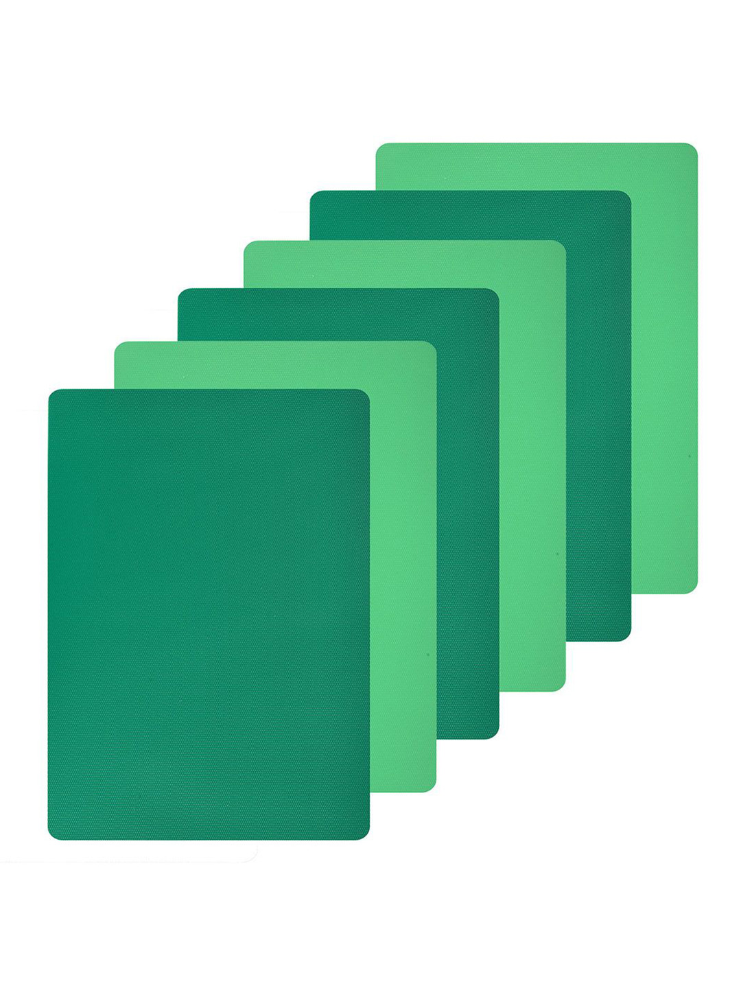 Kuber Industries Green & Teal 6 Pieces Flexible Chopping Mats