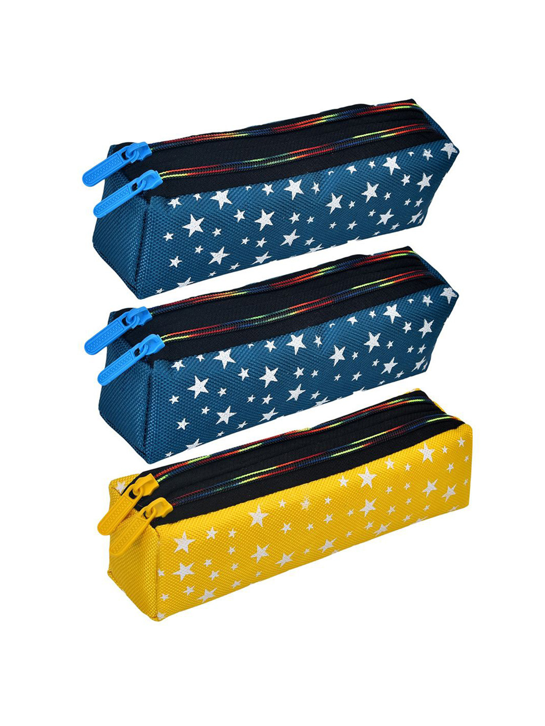 Kuber Industries Pack Of 3 Star Printed Pen Cases Stationery