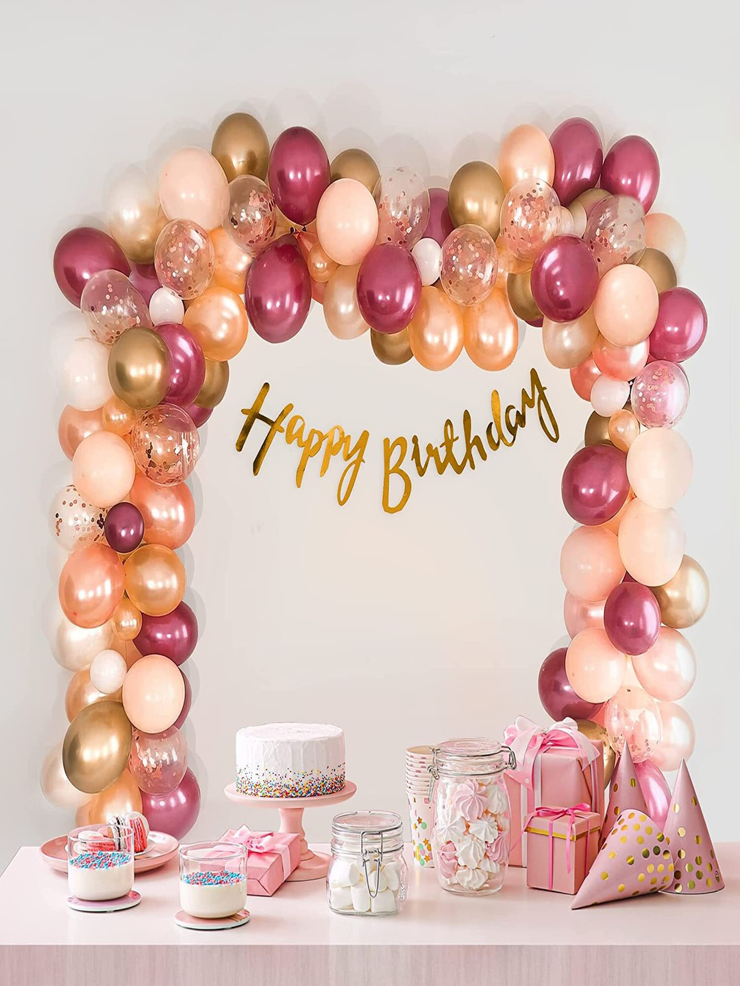 Special You 63 Pcs Pink Birthday Decoration Items