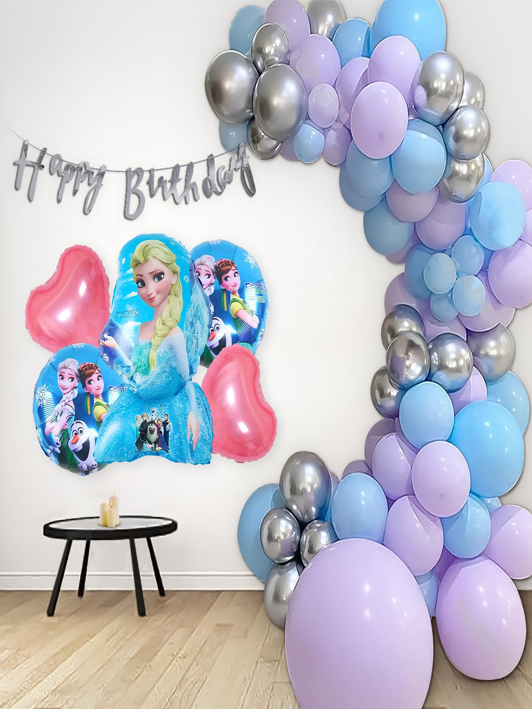 Special You 73-Pcs Purple & Blue Balloon Happy Birthday Dcor