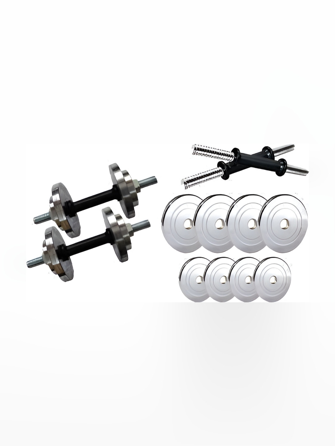 HackerX 8-Pcs Steel Adjustable Dumbbell Set - 14 kg