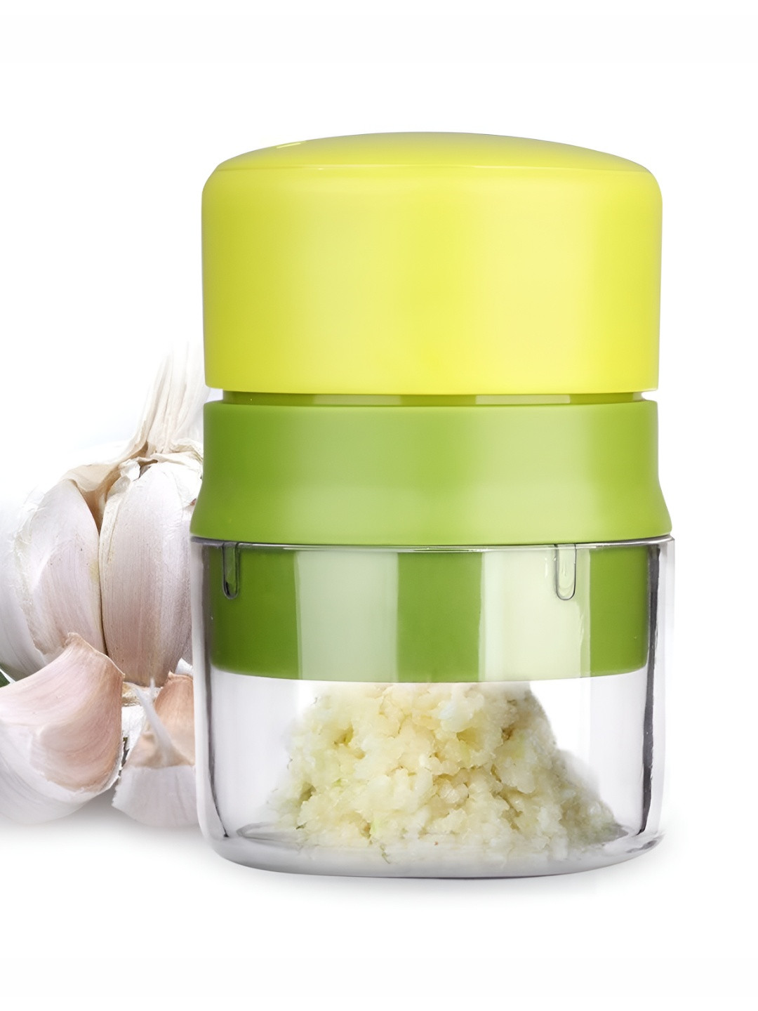 Baskety Green Garlic Mincer Plastic Chopper