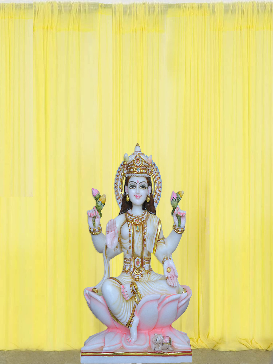 Special You 3-Pcs Yellow Sheer Net Curtain For Festive Decoration