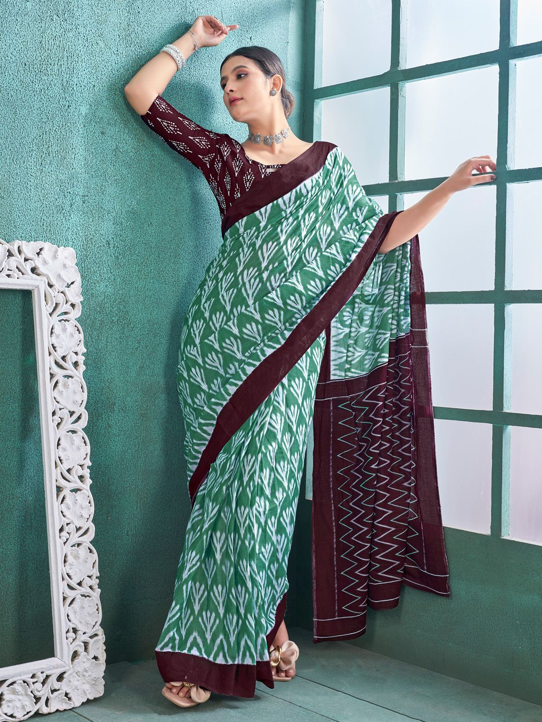 Mitera Batik Ikat Saree