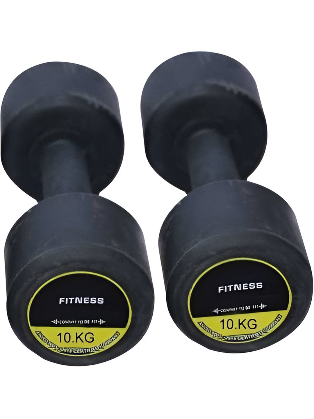 HackerX 2-Pcs Rubber Dumbbells - 10 kg Each