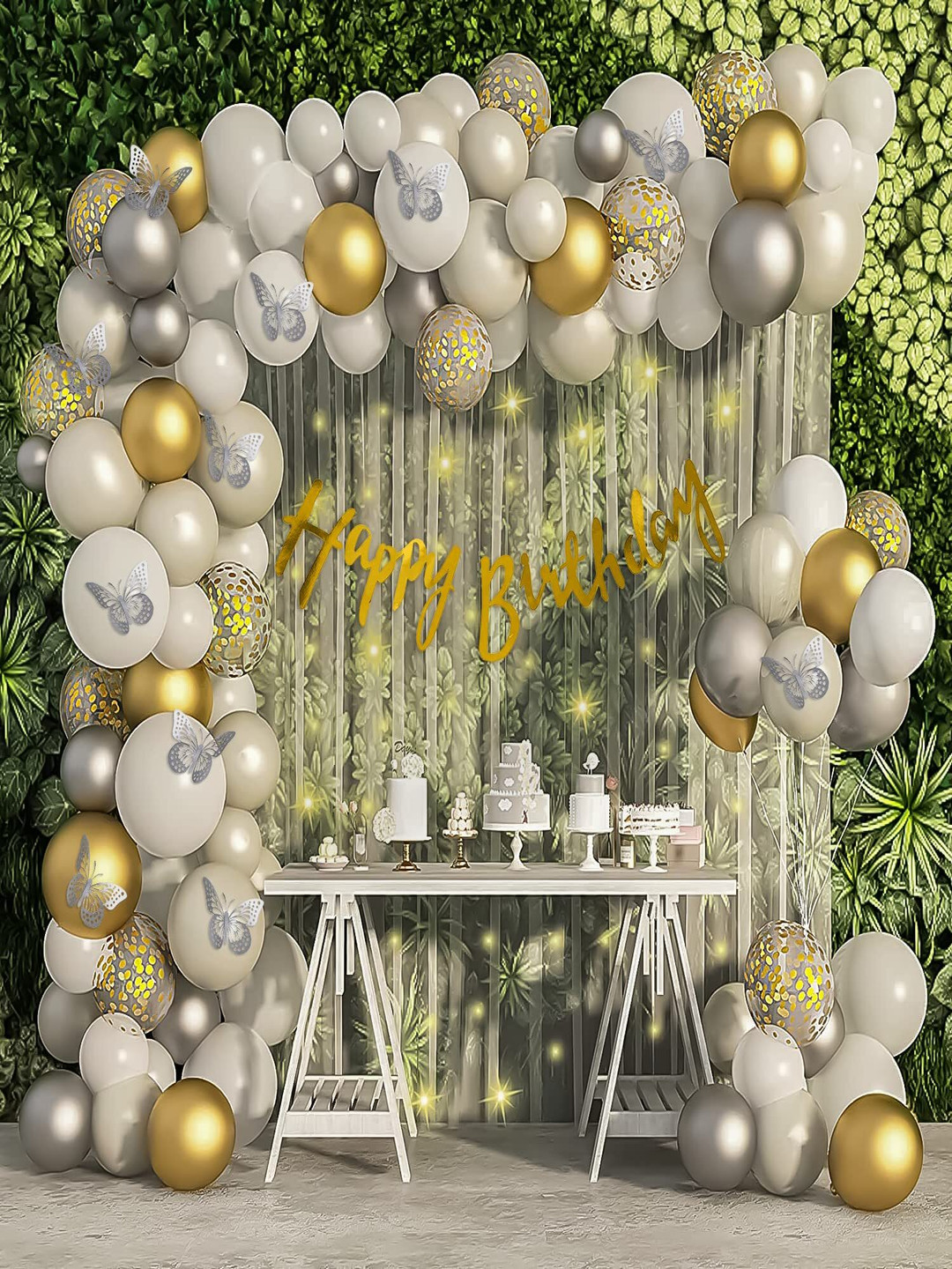 Special You White Gold Toned 85Pcs Happy Birthday Festive Decor