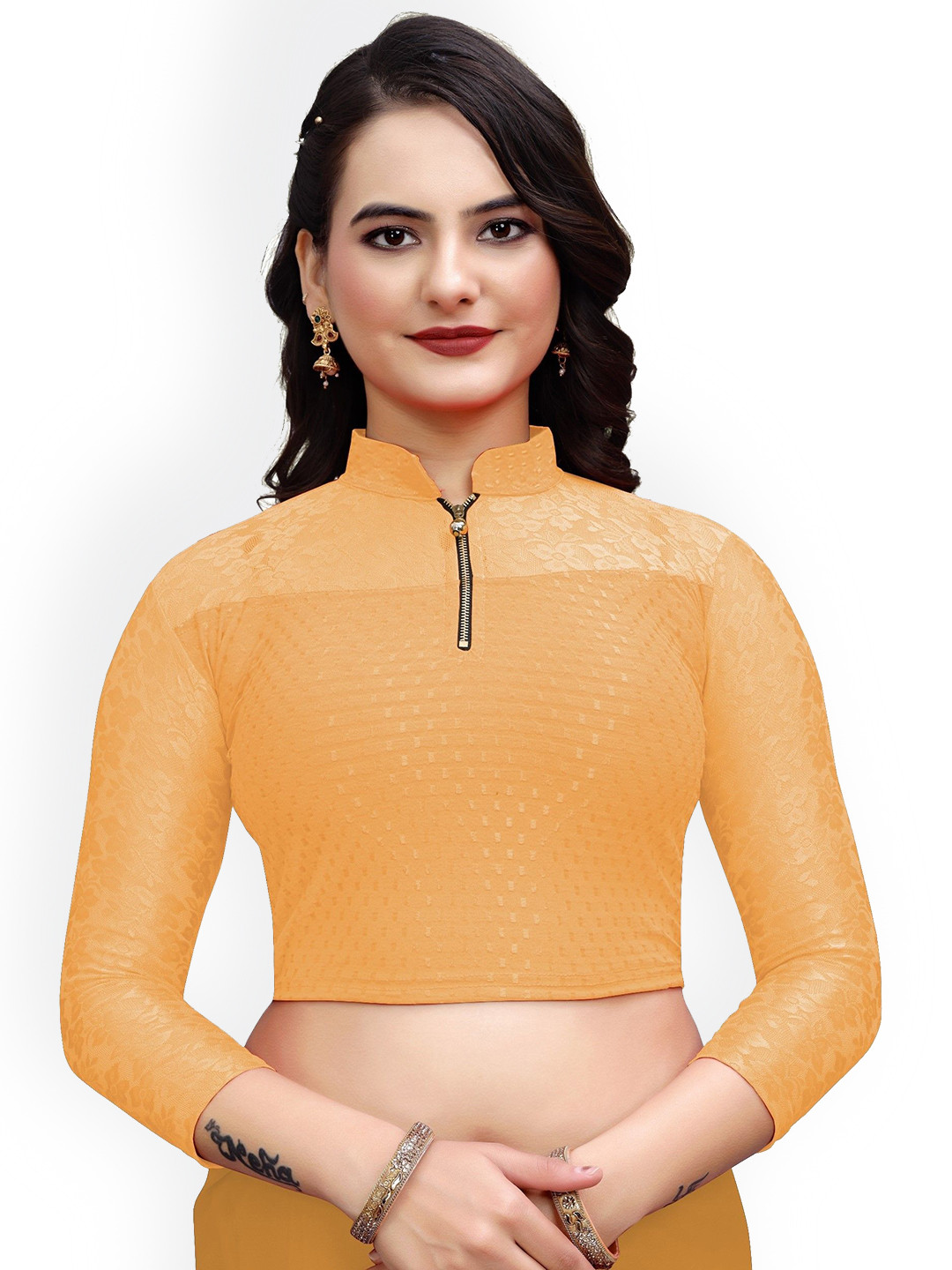 SS Sanket Synthetics Embroidered Saree Blouse