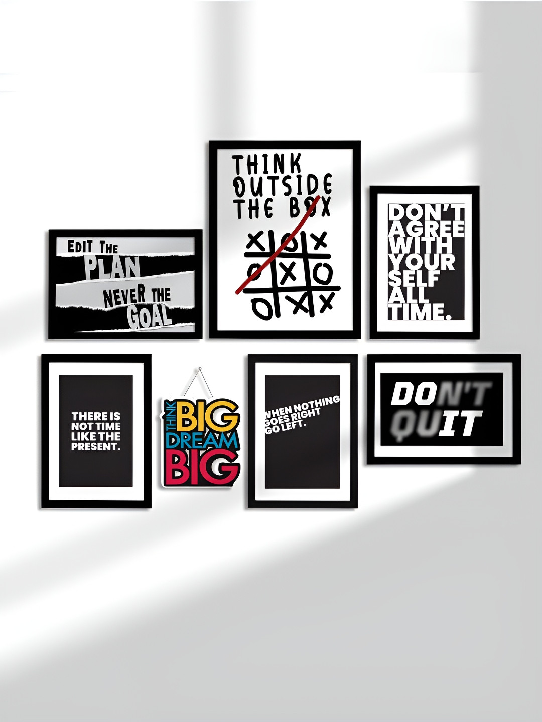 Art Street Motivational Paper 7 Piece Wall Rectangle Paintings Wall Art