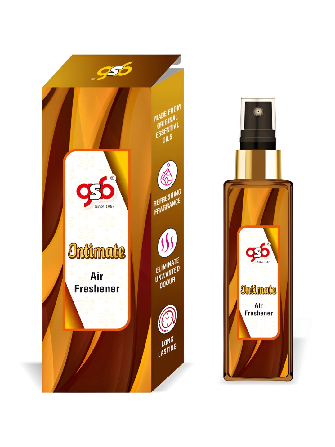 GSB Intimate Brown And White Long Lasting Natural Air Freshener-100 ml