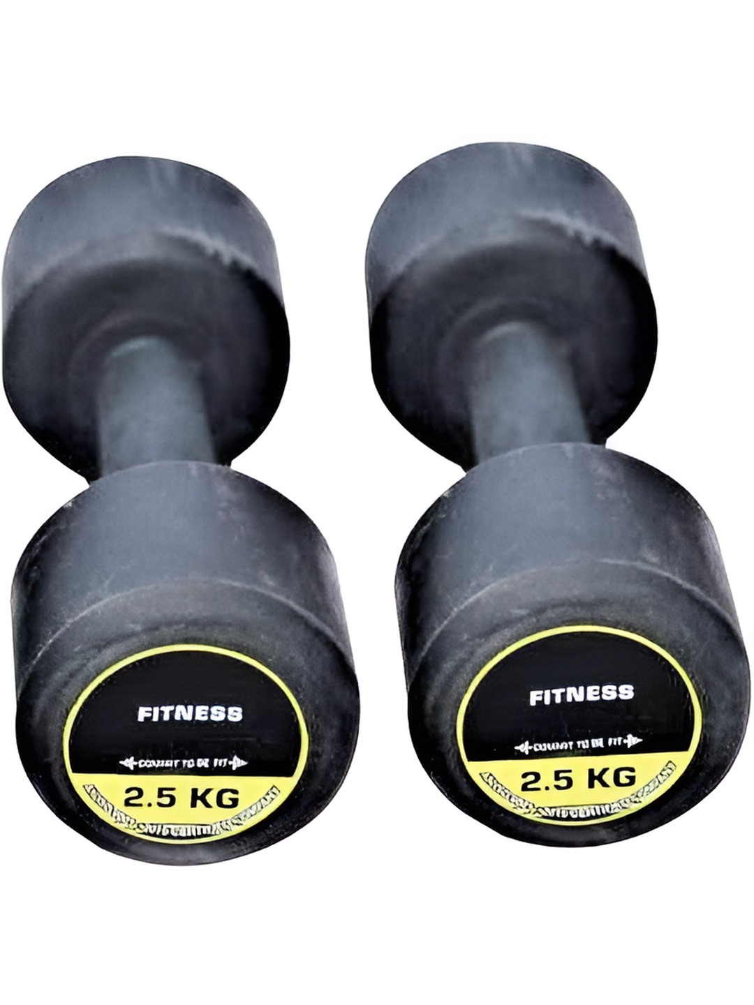 HackerX 2-Pcs Rubber Fixed Weight Dumbbell - 2.5 kg Each