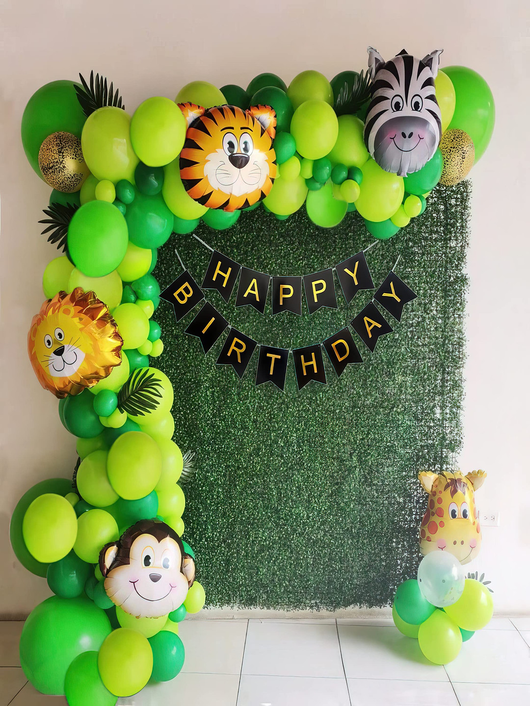 Special You 63Pcs Green & Black Birthday Decor