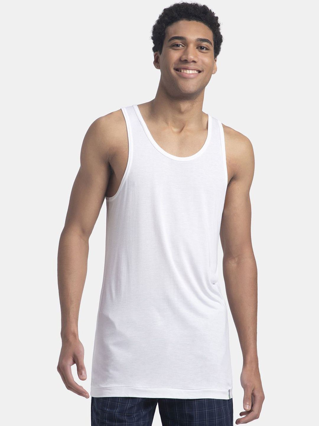 Jockey Bamboo And Tencel Modal Blend Sleeveless Vest With Extended Length-LM04