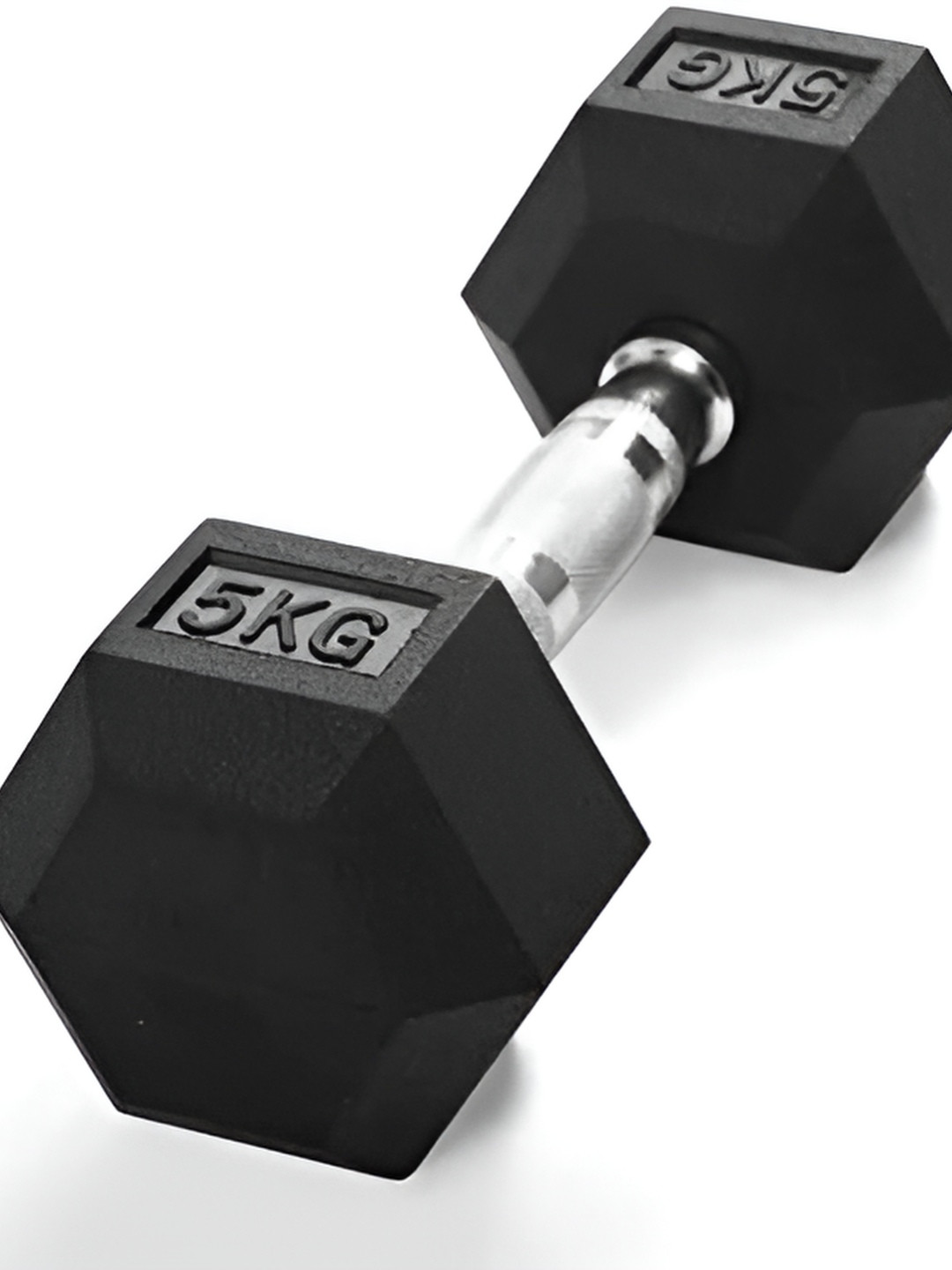 HackerX Rubber Coated Fixed Weight Dumbbell - 5 kg