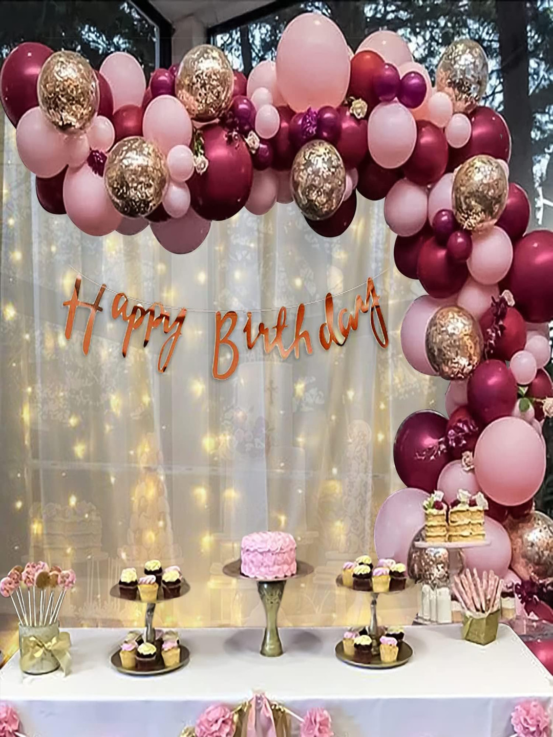 Special You Burgundy and Pink Theme Birthday Decoration Kit