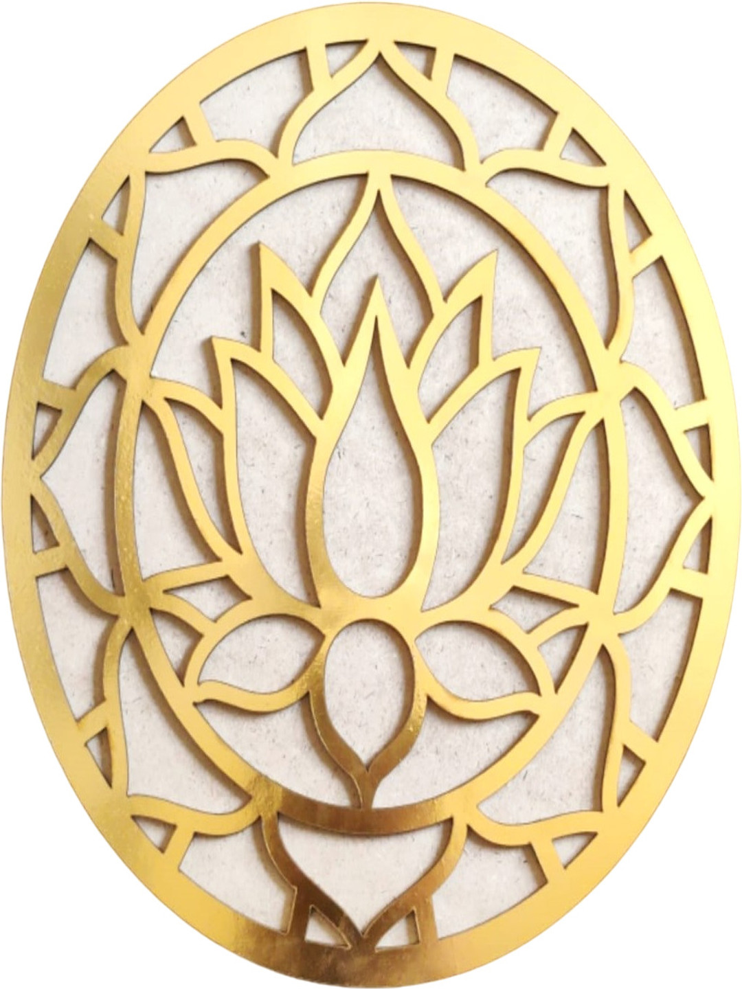 Special You 1-Pc Brown Textured Lotus Rangoli Stencil