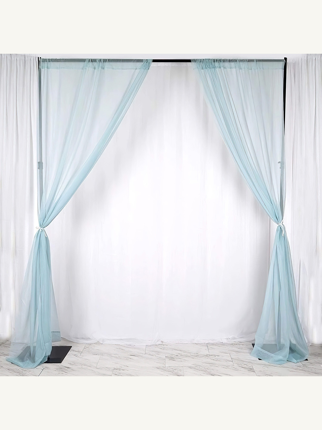 Special You Blue 3 Pcs Net Backdrop Decoration Curtains