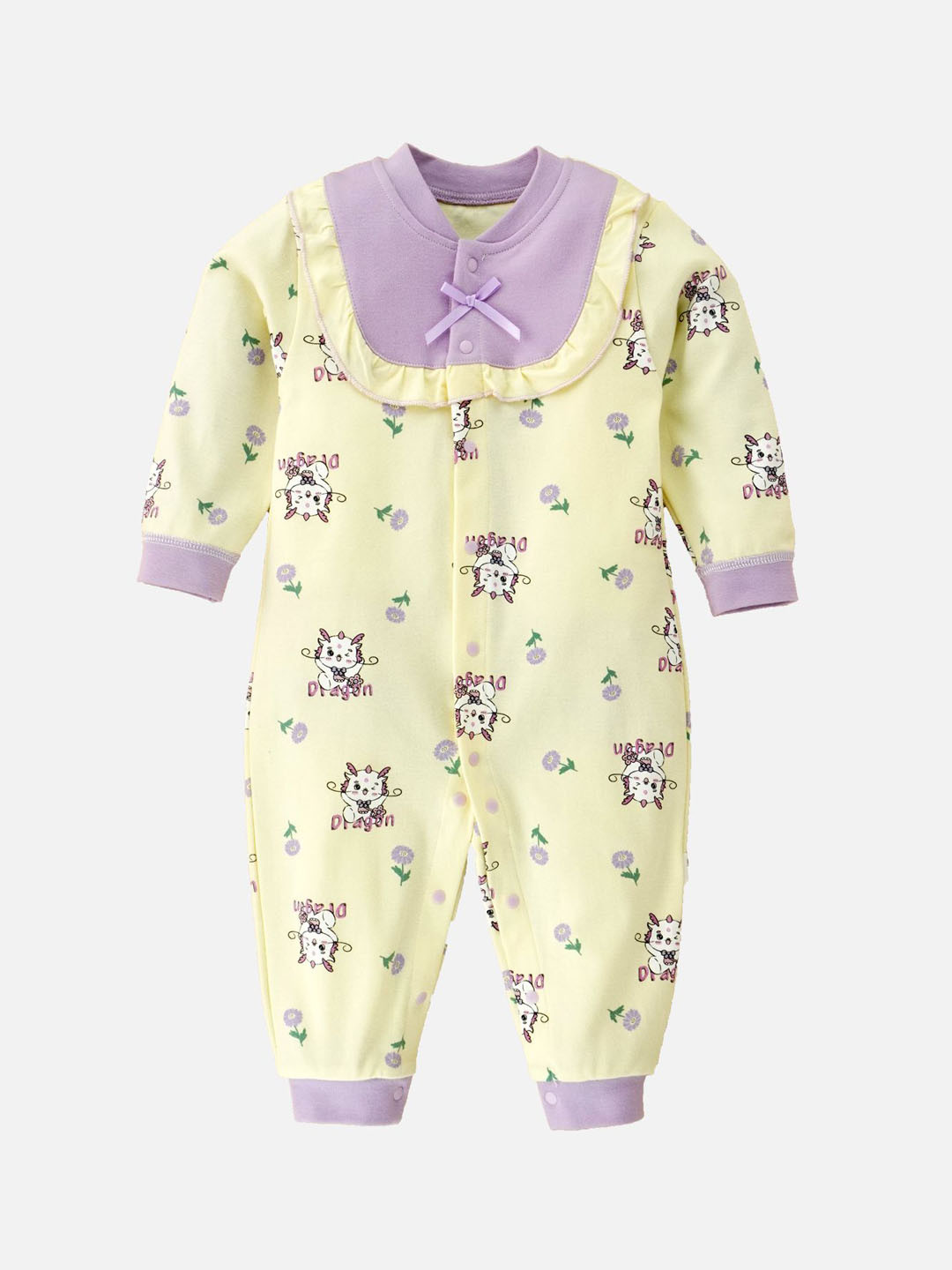 Little Surprise Box LLP Kids Purple Baby Dragon  Jumpsuit Style Romper Tiny Toddlers-3-6M