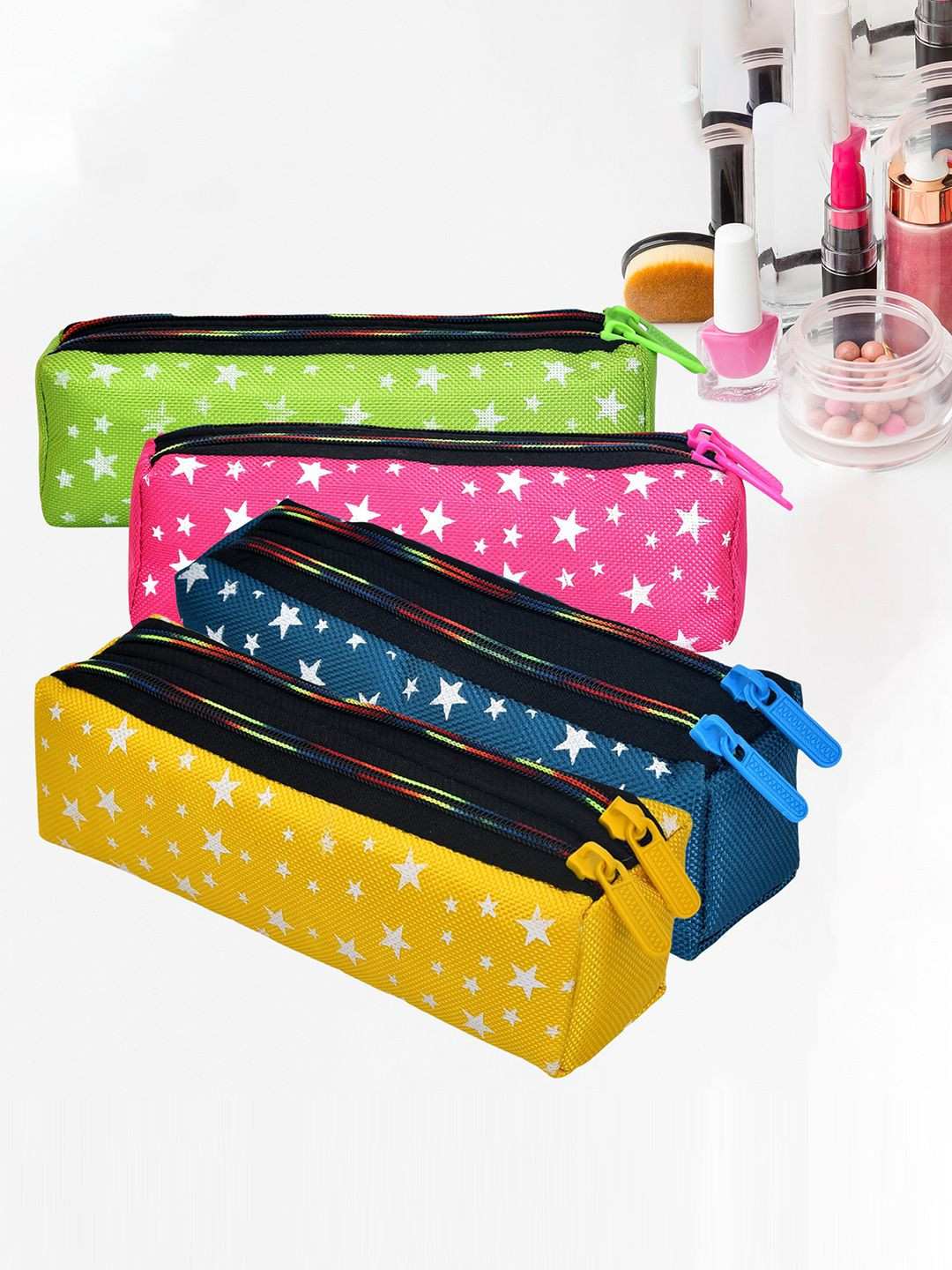 Kuber Industries Set Of 4 Self Design Makeup Pouches