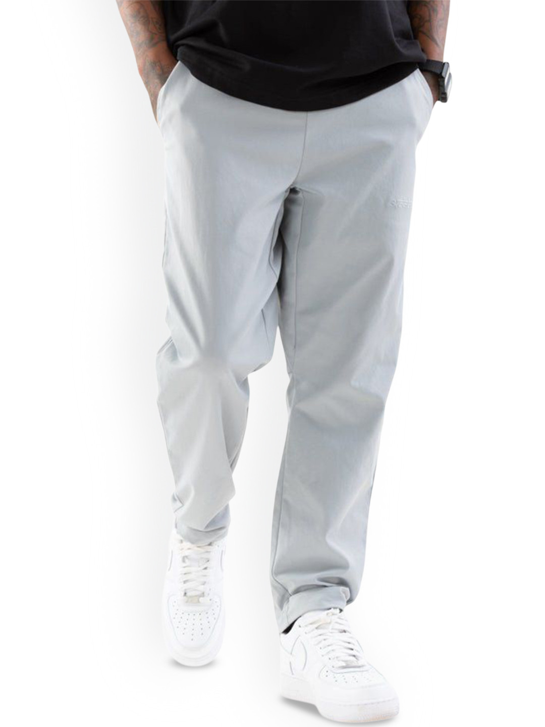 Urban Monkey Unisex Relaxed Straight Cloud Gray Versatile Relaxed Fit Trousers