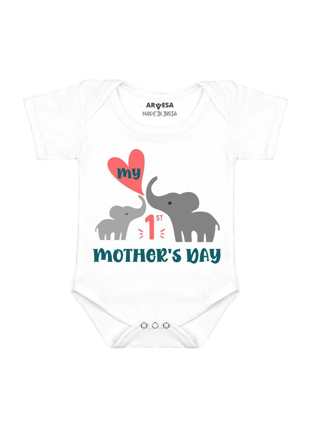 Arvesa First Mothers Day Printed Baby Romper