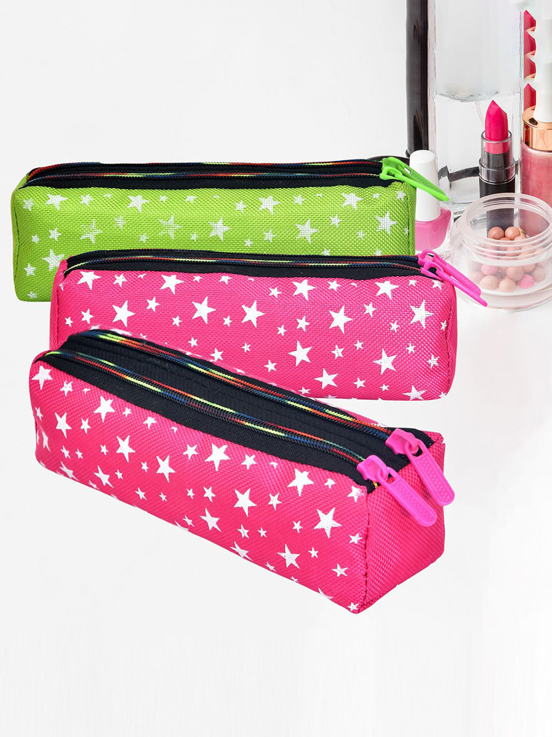 Kuber Industries Set Of 3 Printed Pen Cases