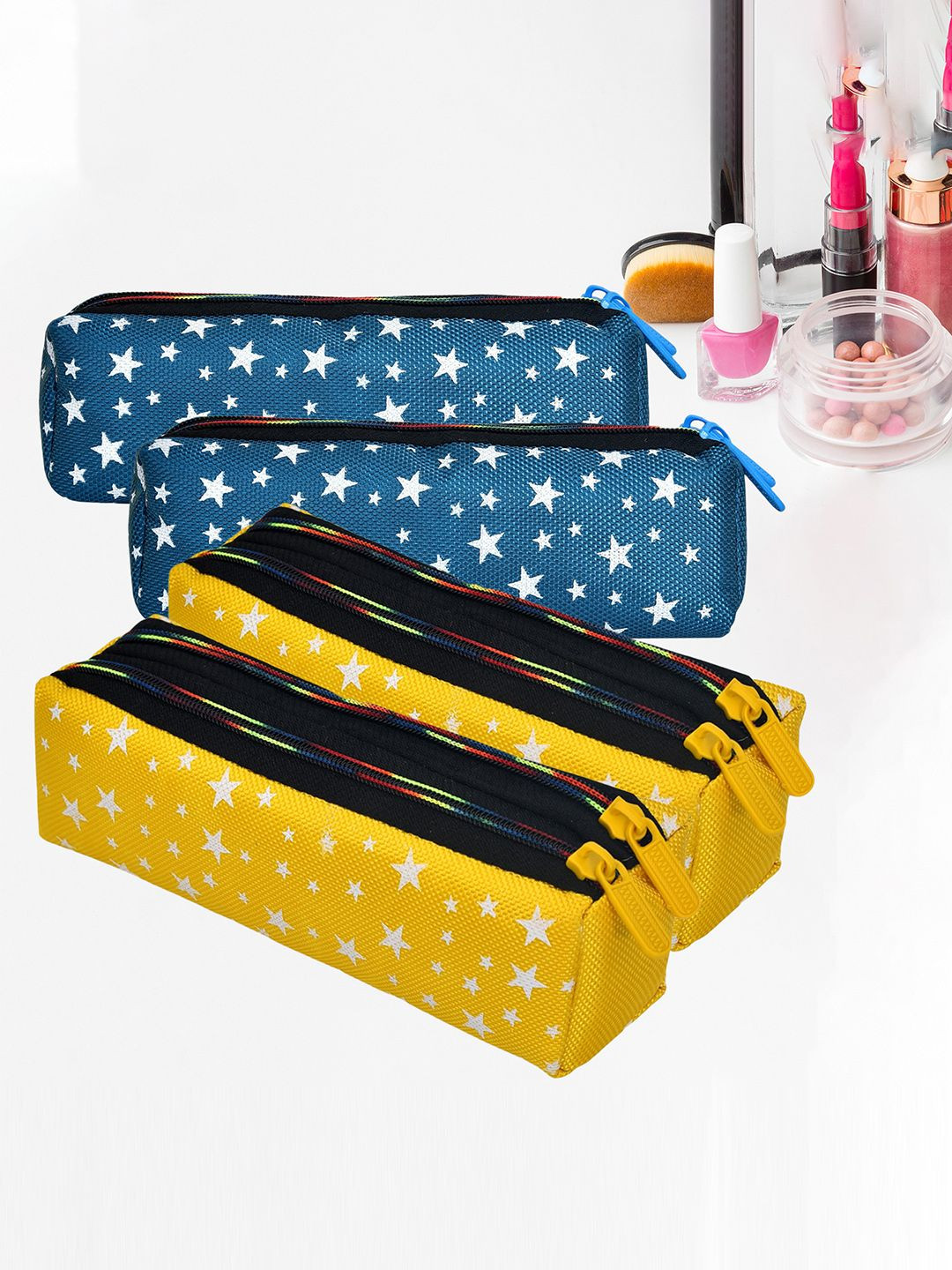 Kuber Industries Pack Of 4 Rexine Star Storage Utility Stationery