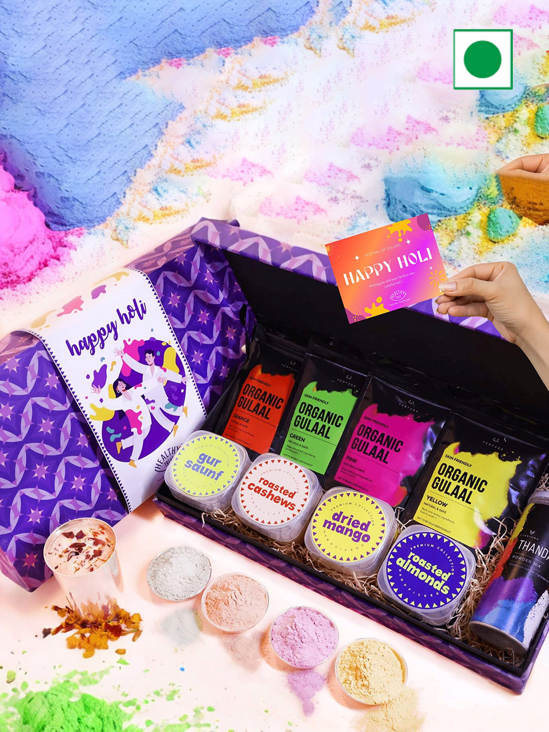 Healthy Treat Colourful Delight Holi Gift-905gm