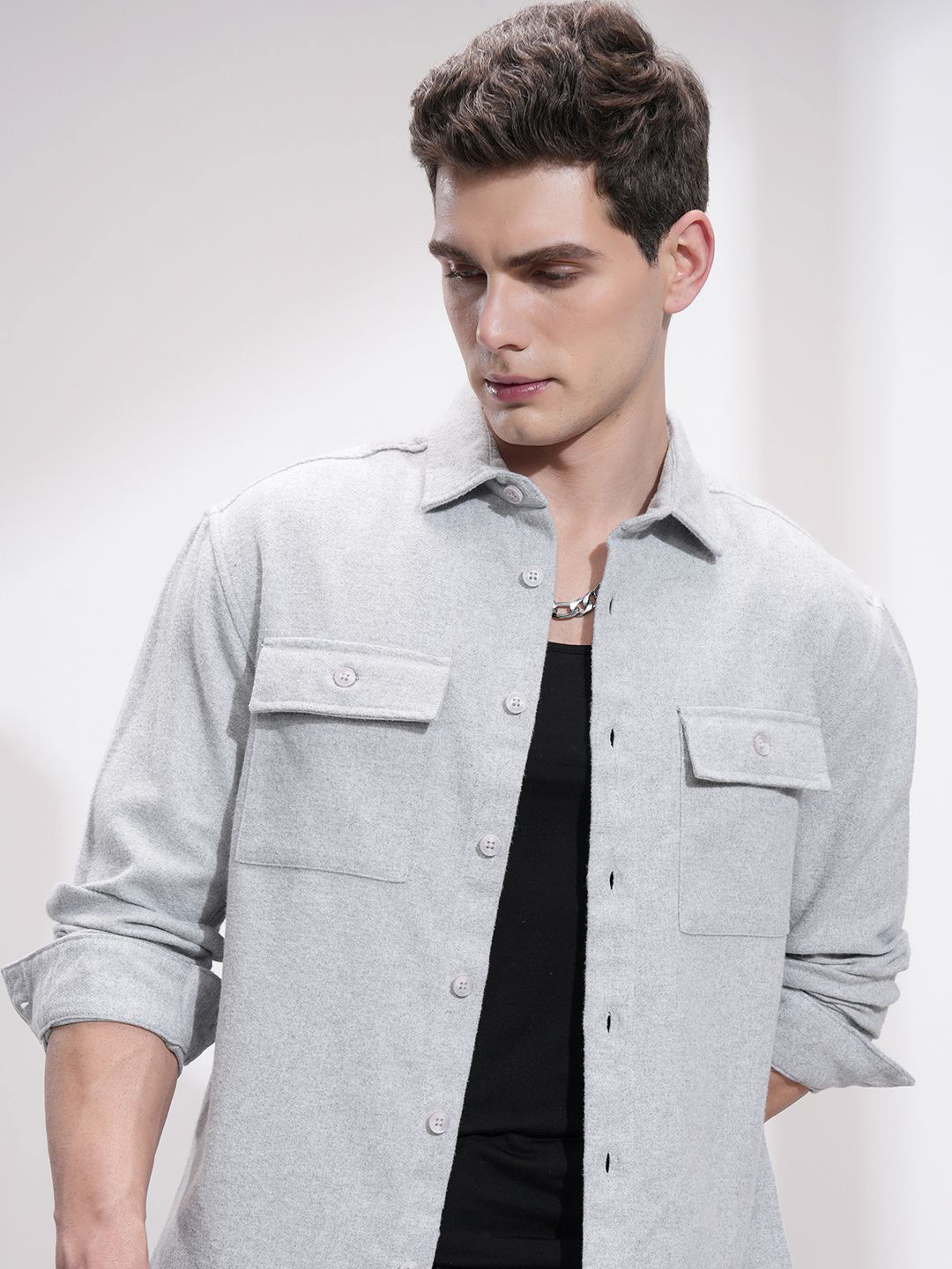 HIGHLANDER Men Slim Fit Opaque Casual Shirt