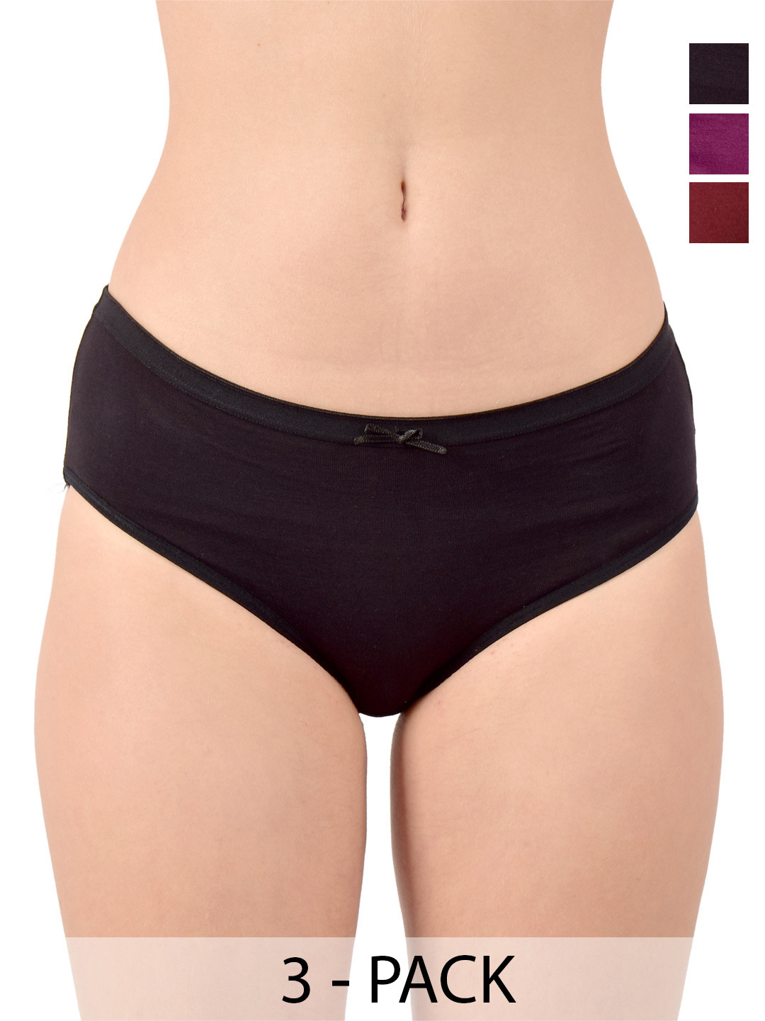 Valles365 by S.C. Pack of 3 Bikini Briefs - BIKCMBLMARWIN-S