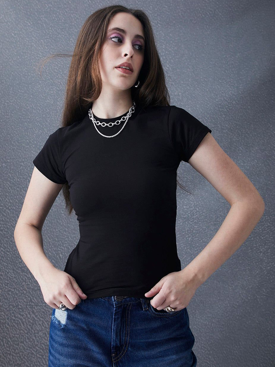VOLTEDGE Women Slim Fit T-shirt