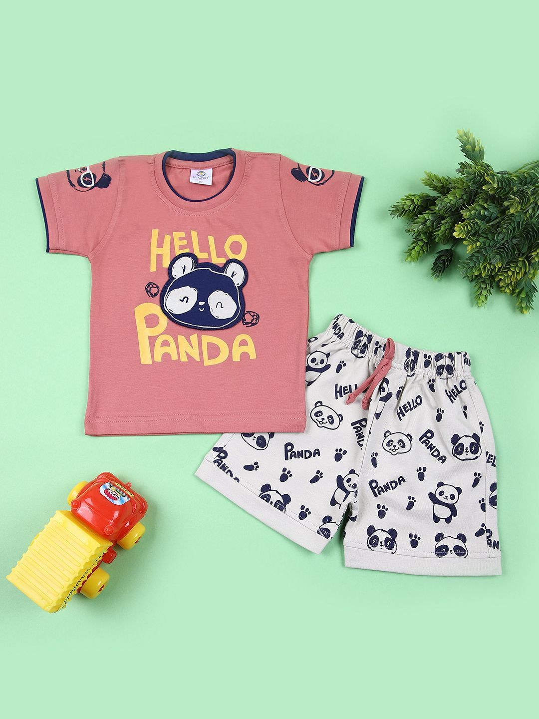 V-Mart Infants Printed Pure Cotton T-shirt With Shorts