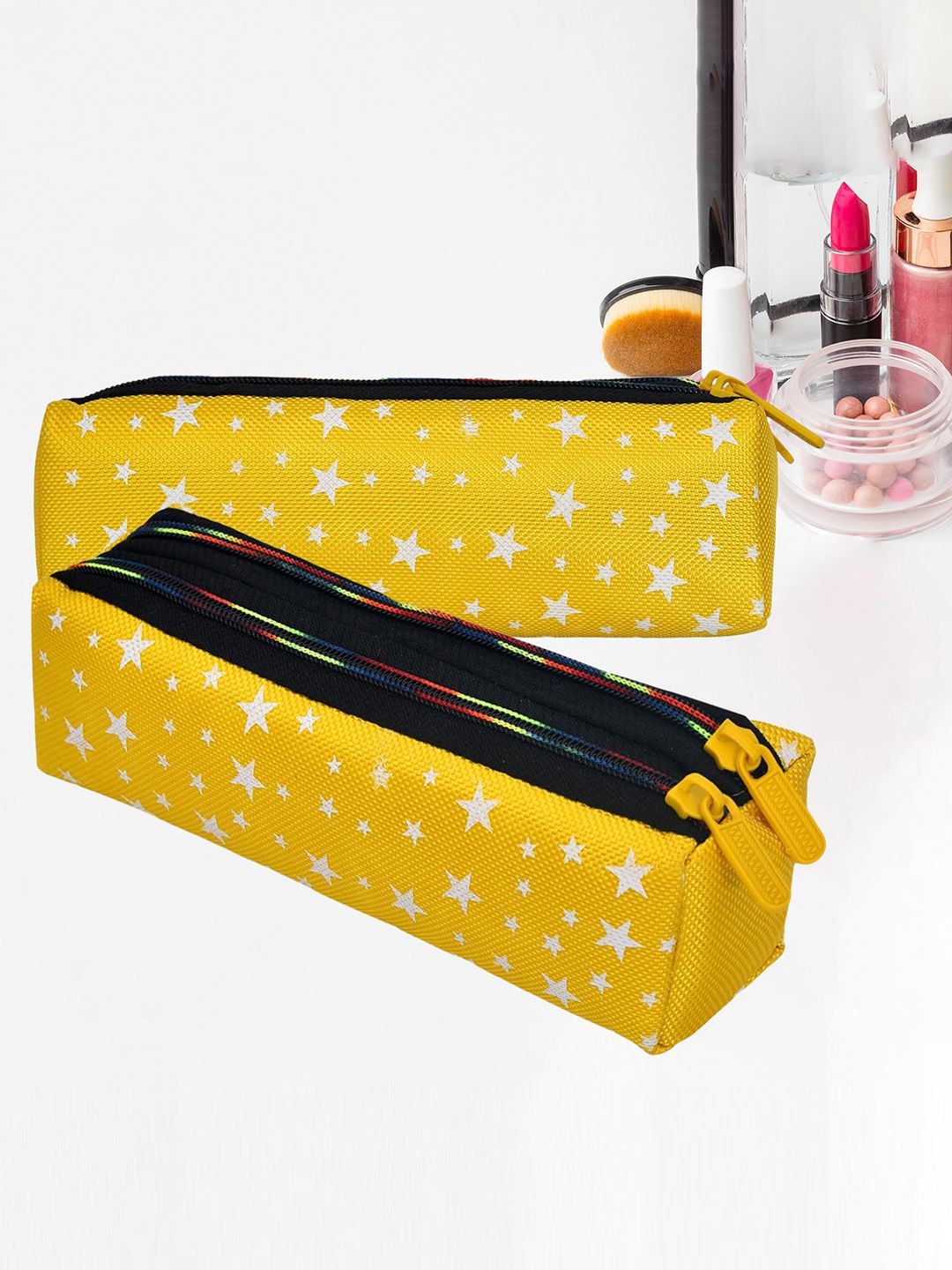 Kuber Industries Set Of 2 Rexine Star Pouchh